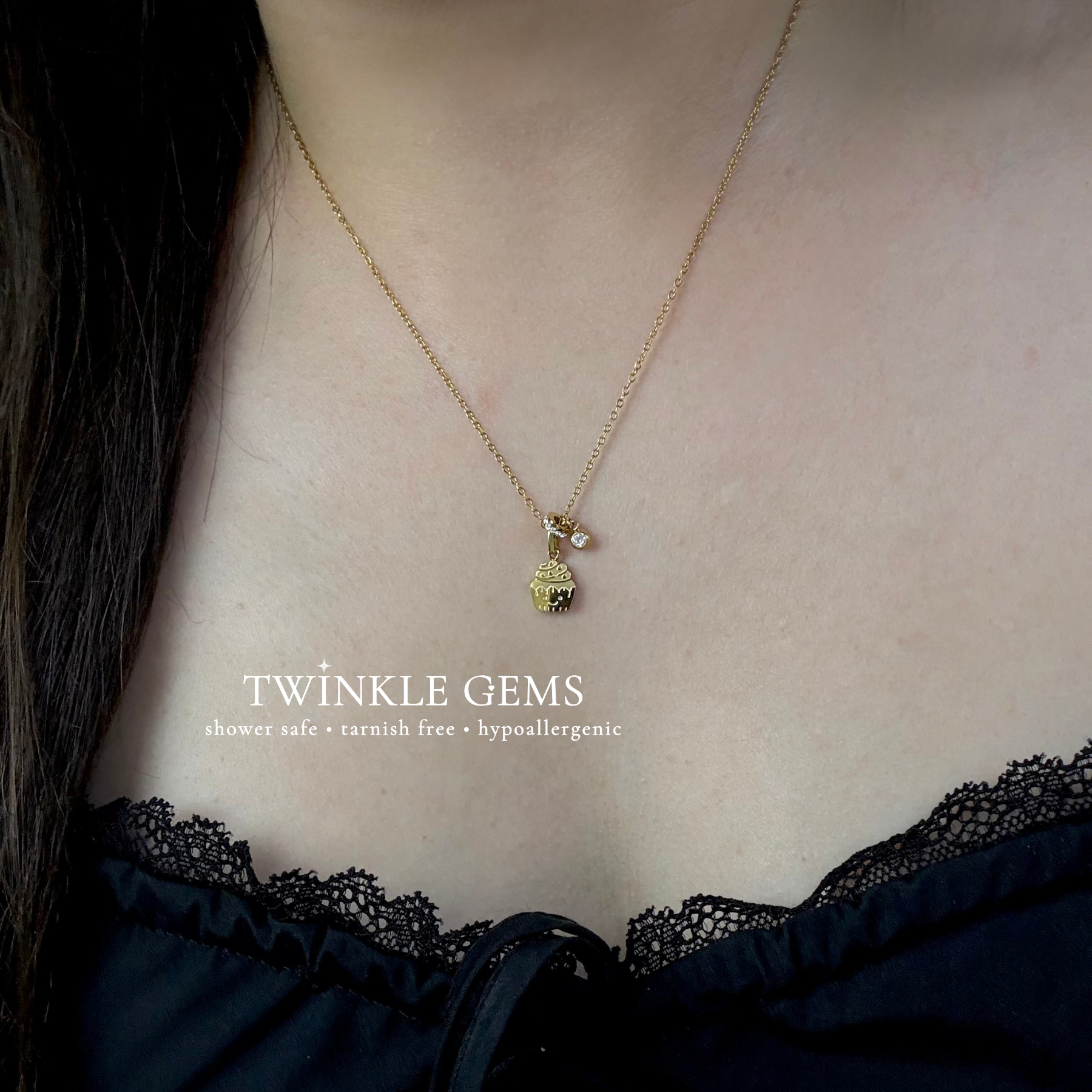 Cupcake Charm Necklace