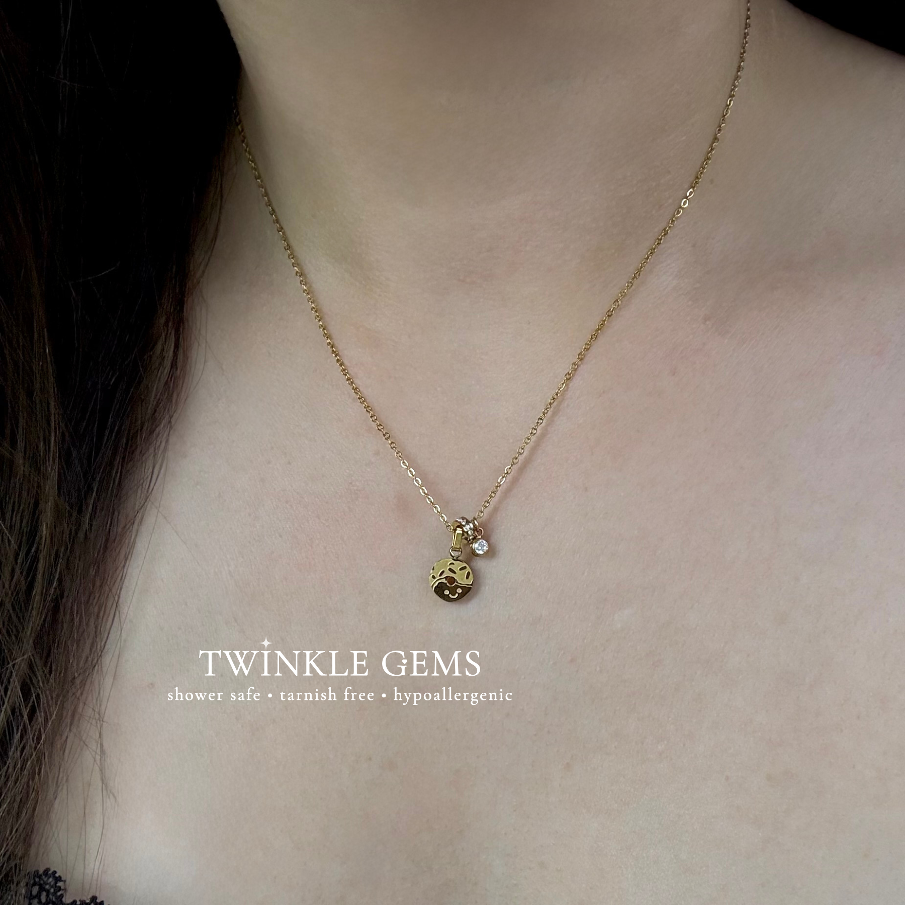 Golden Glaze Donut Necklace