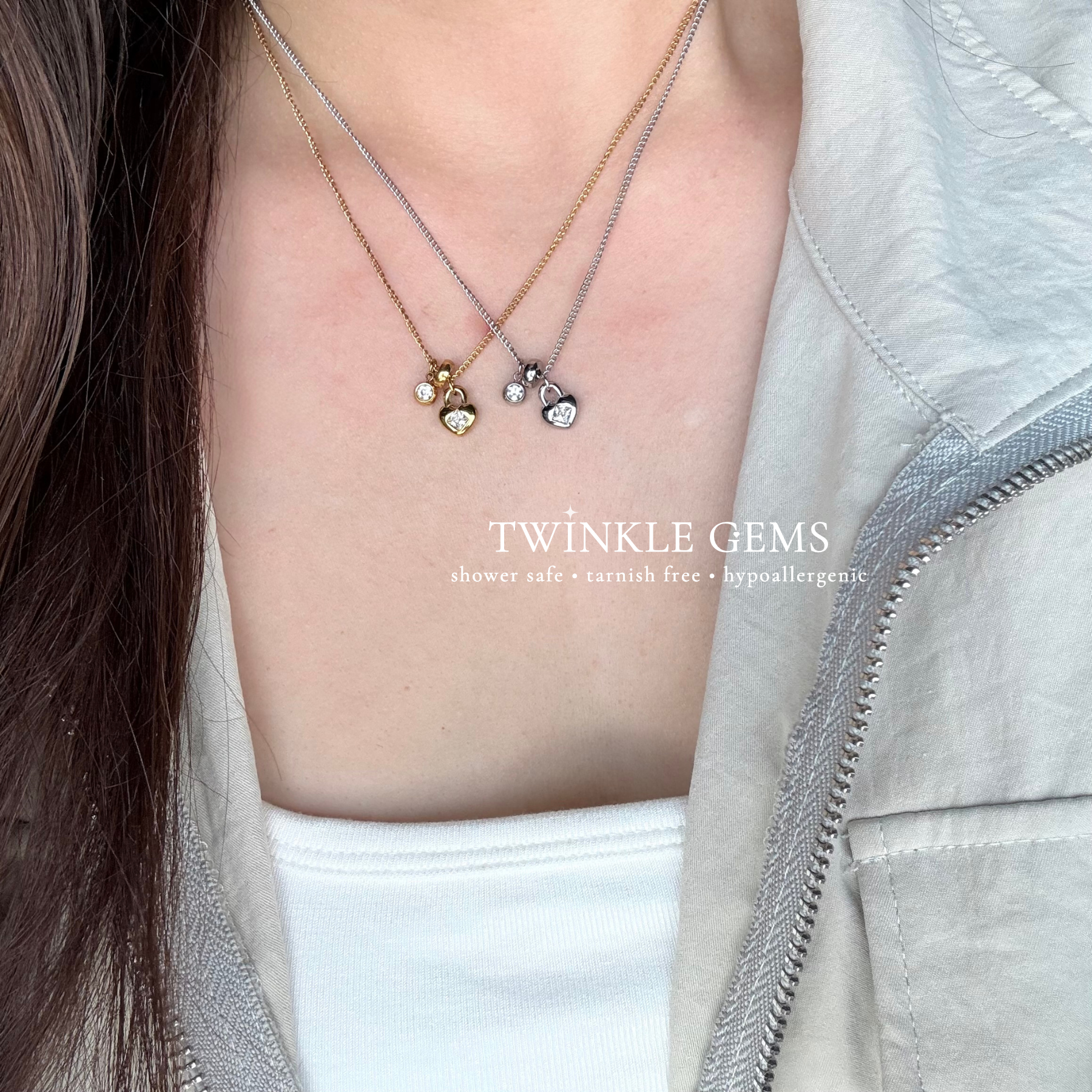 Twinkle Duo Locket Necklace