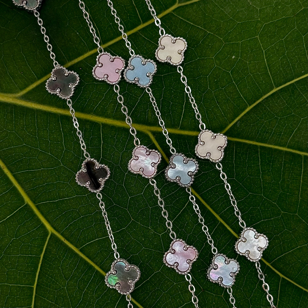 Folia Clover Mother of Pearl Bracelet (Silver)
