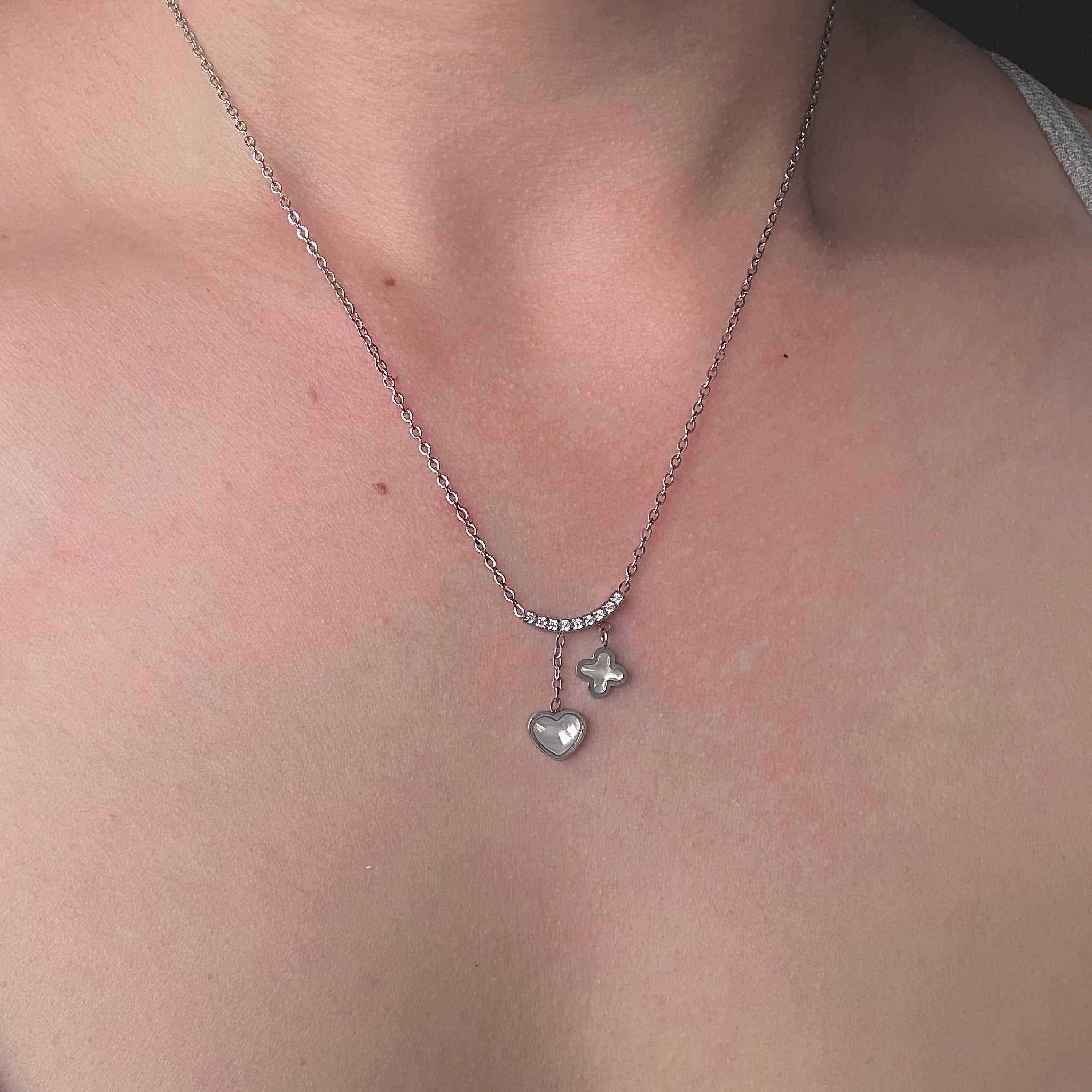 Sparkle Bar Trinity Necklace