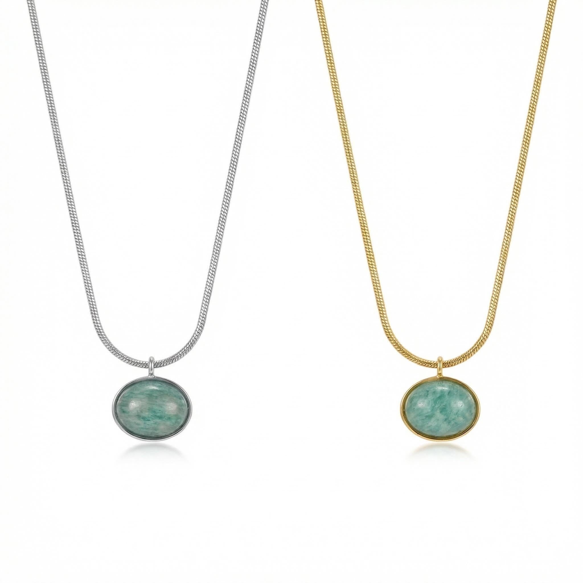 Minty Pebble Amazonite Necklace