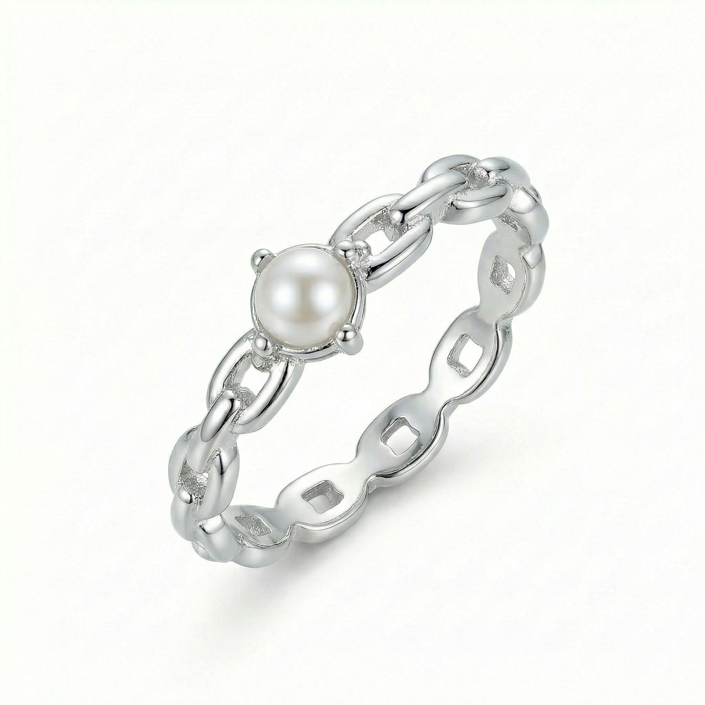 Fresh Water Pearl Chain Ring