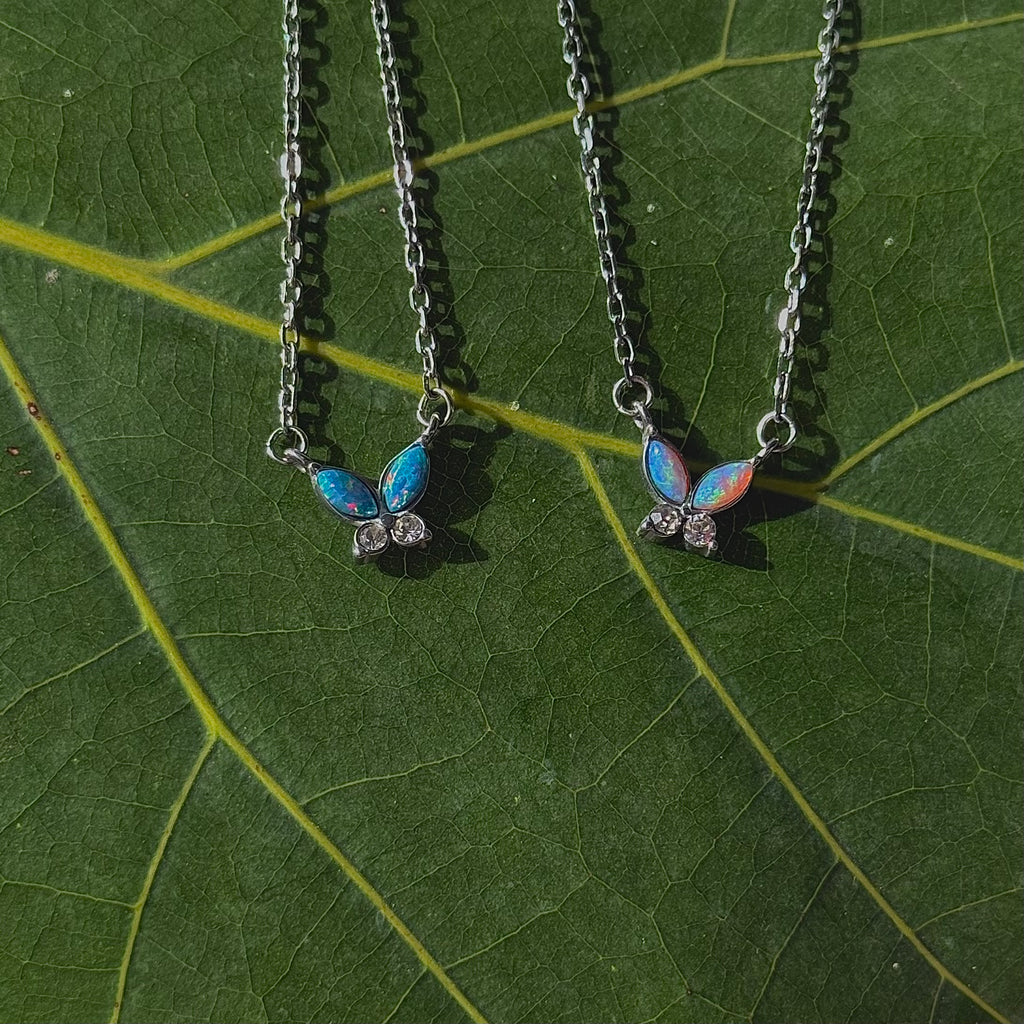 Opaline Butterfly Necklace
