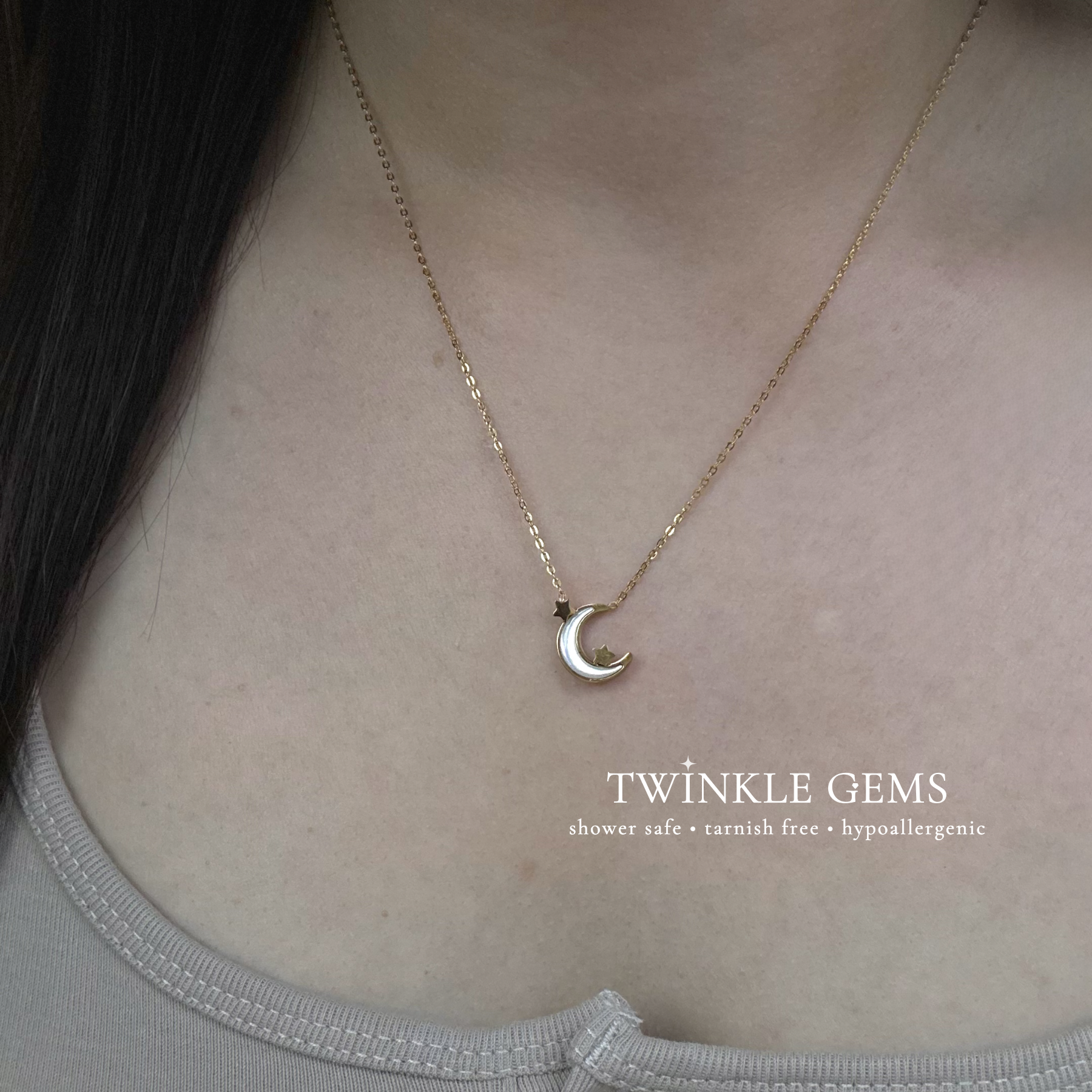 Lunara Moon White Conch Necklace