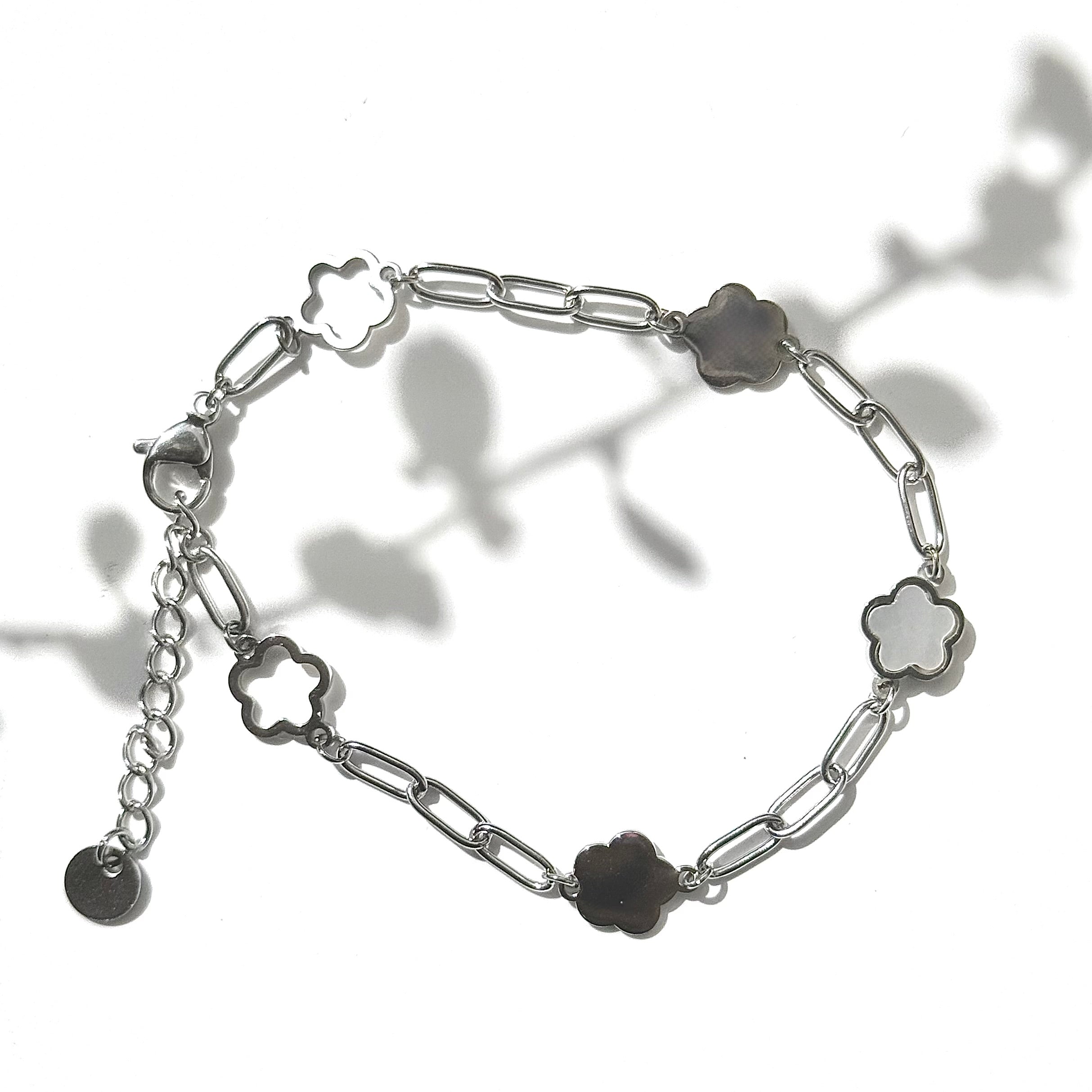 Bloom Mother of Pearl Paperclip Bracelet
