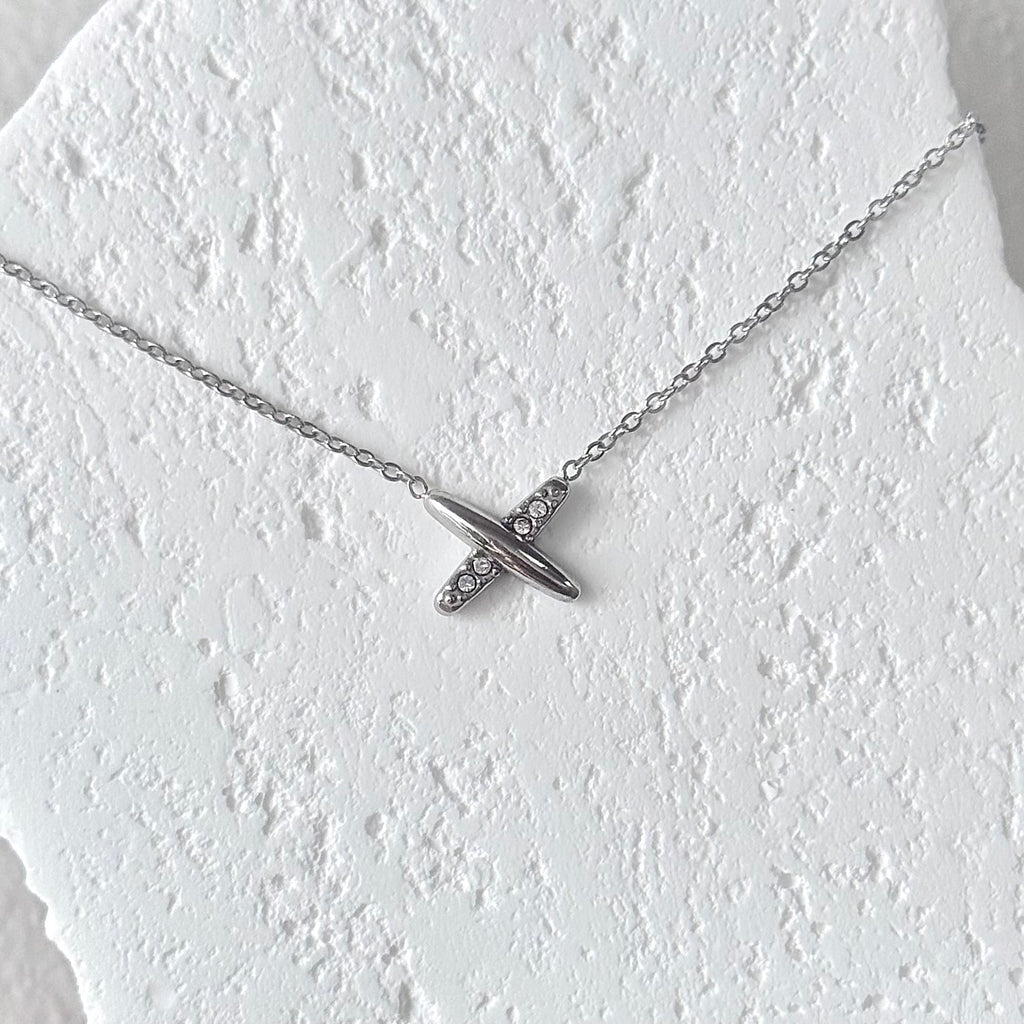 XOXO Charm Cross Necklace