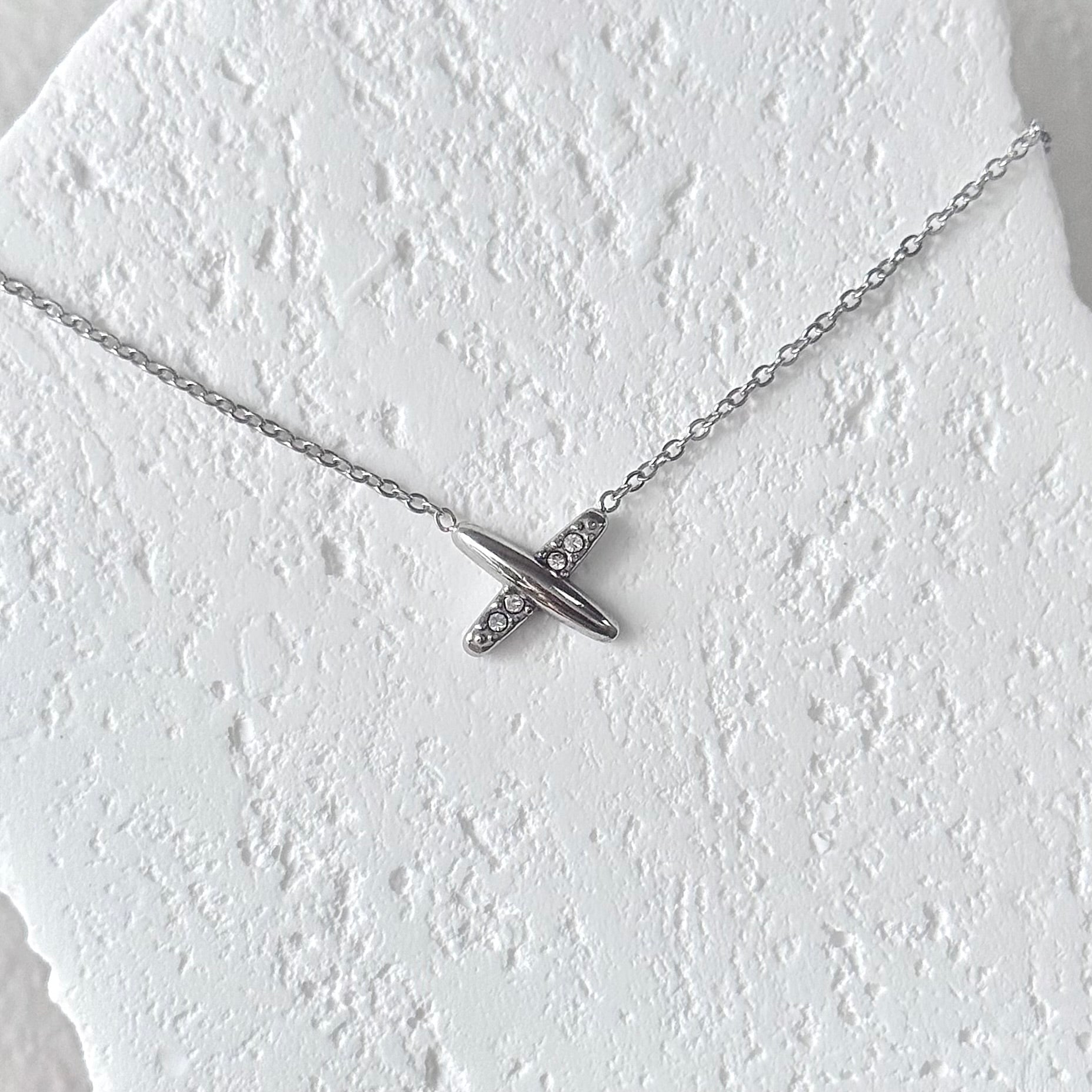 XOXO Charm Cross Necklace