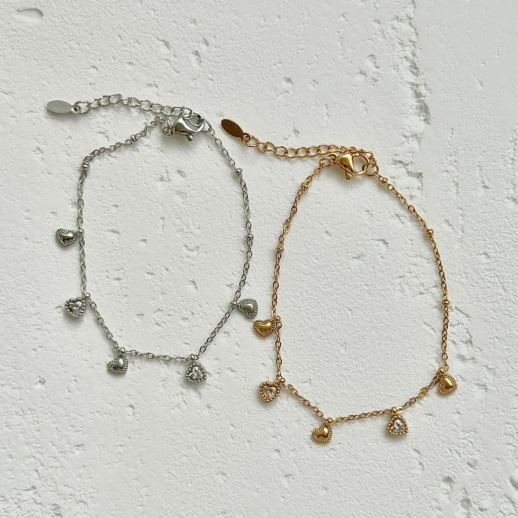 Soleil Heart with Cubic Zirconia Bracelet
