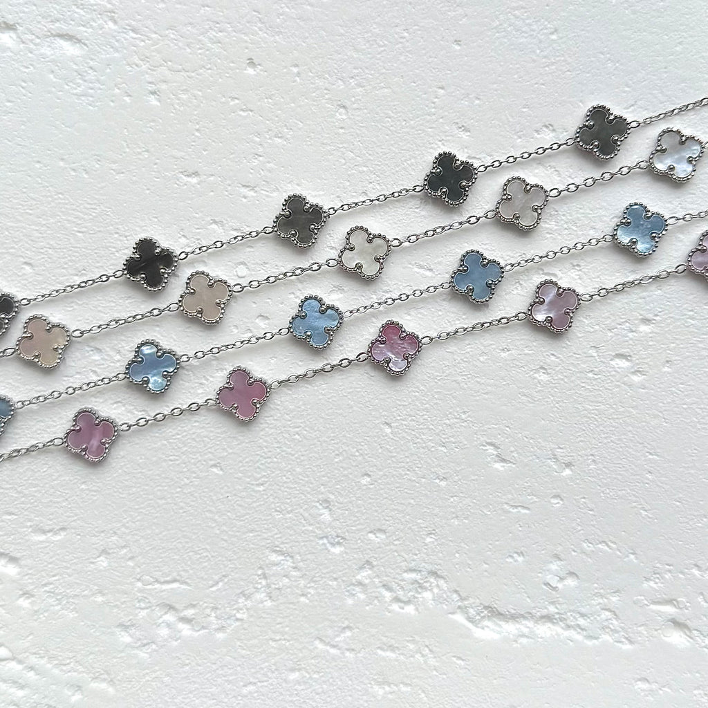 Folia Clover Mother of Pearl Bracelet (Silver)