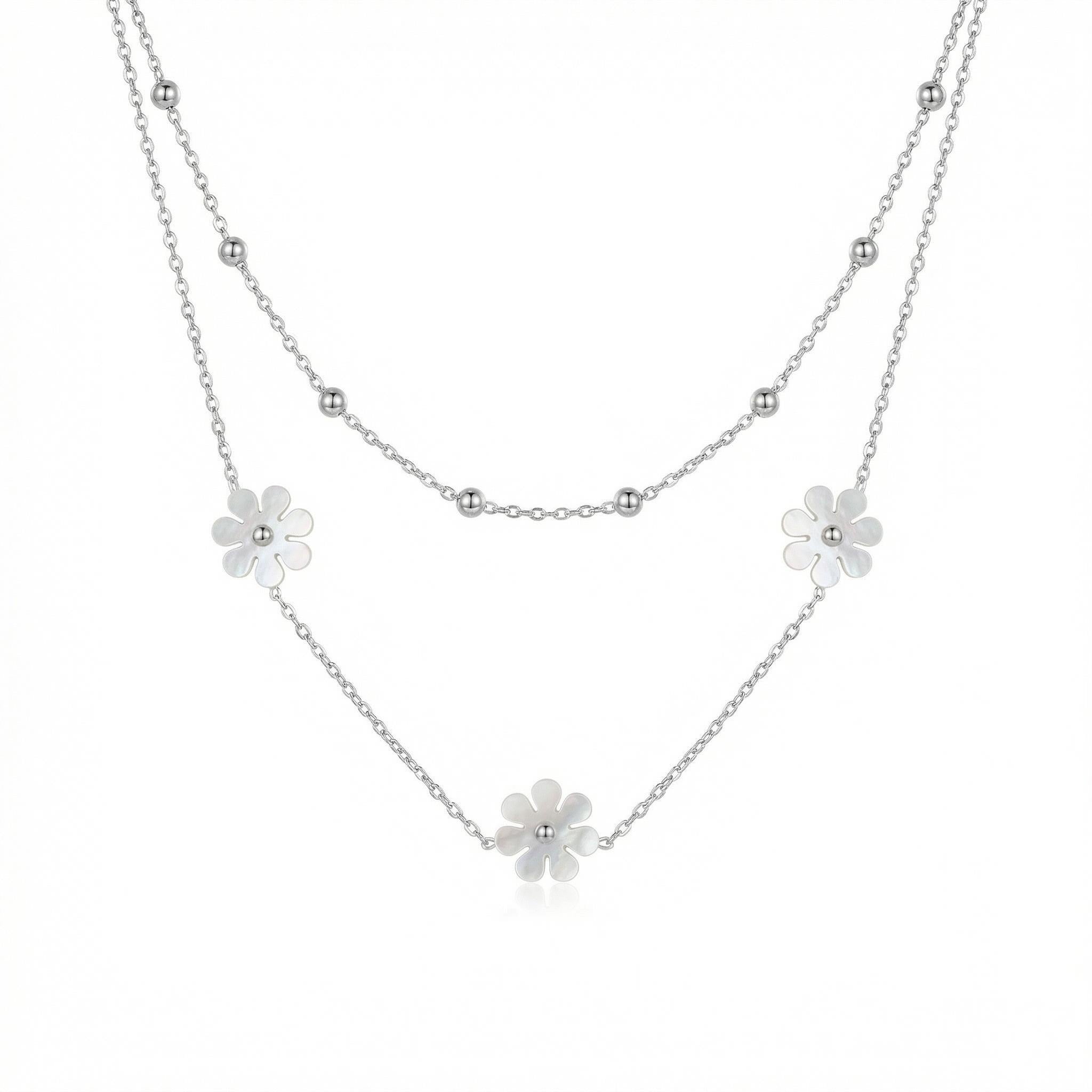 Petals of Harmony Mother of Pearl Necklace