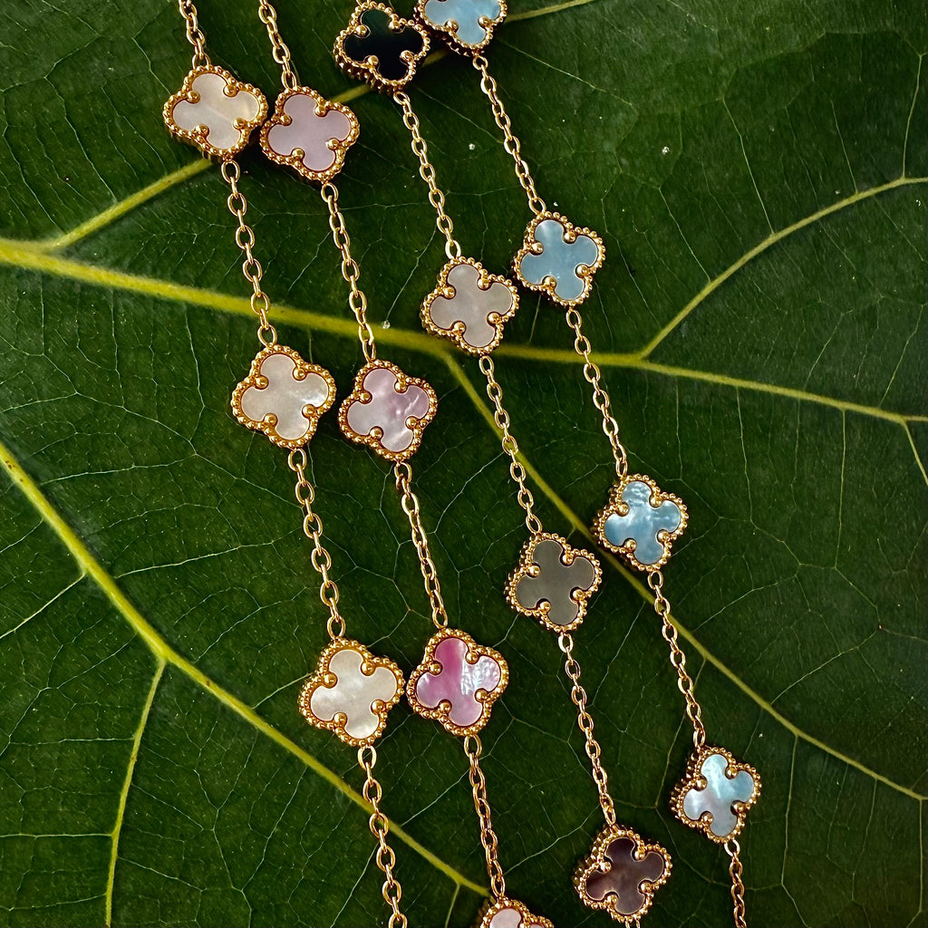 Folia Clover Mother of Pearl Bracelet (Gold)