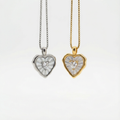 Aurora Heart White Conch Necklace