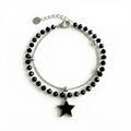 Midnight Star Beaded Chain Bracelet