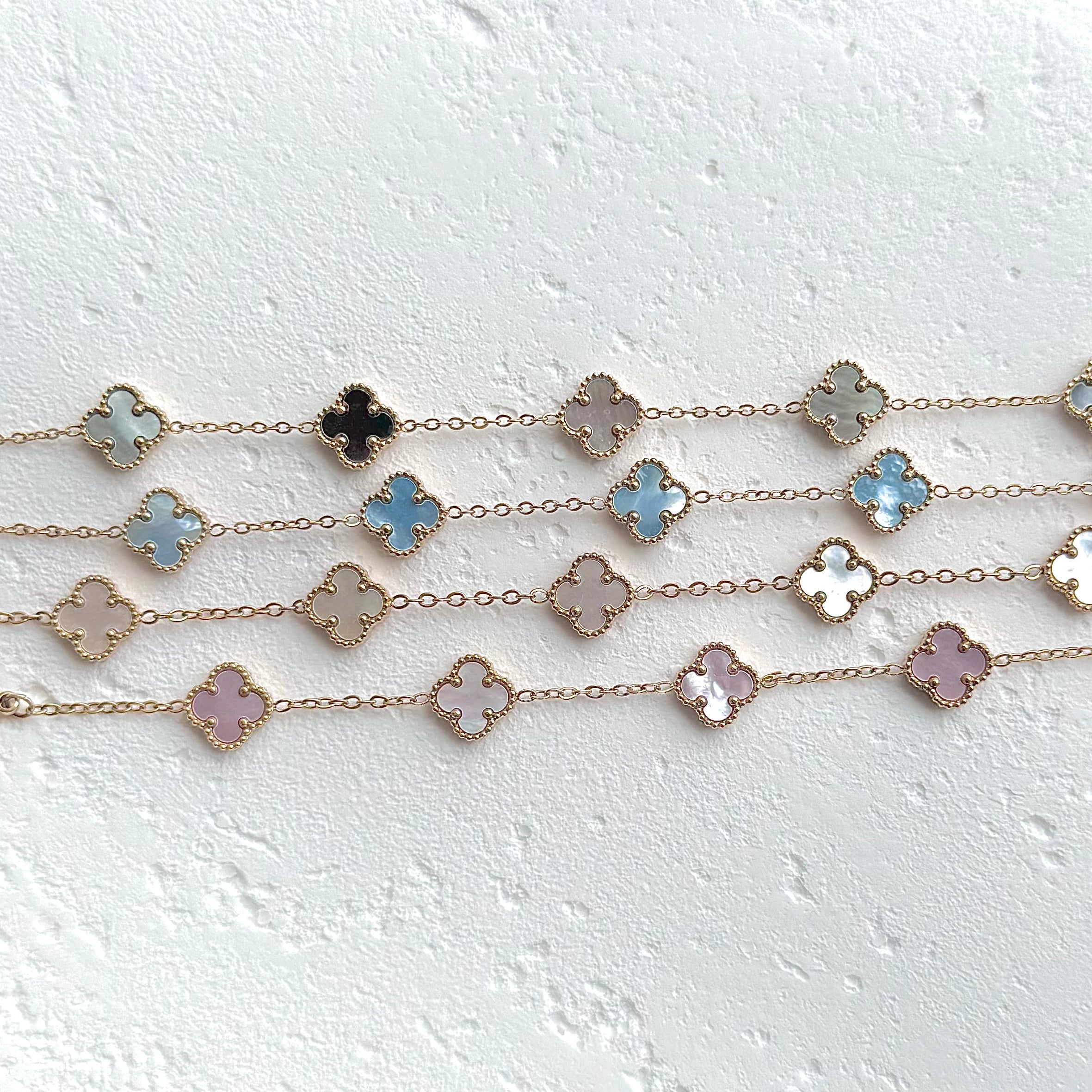 Folia Clover Mother of Pearl Bracelet (Gold)