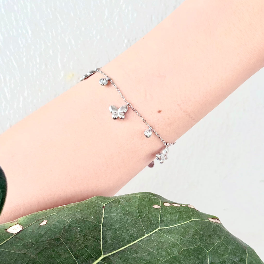 Mini Flutter Charm Butterfly Bracelet