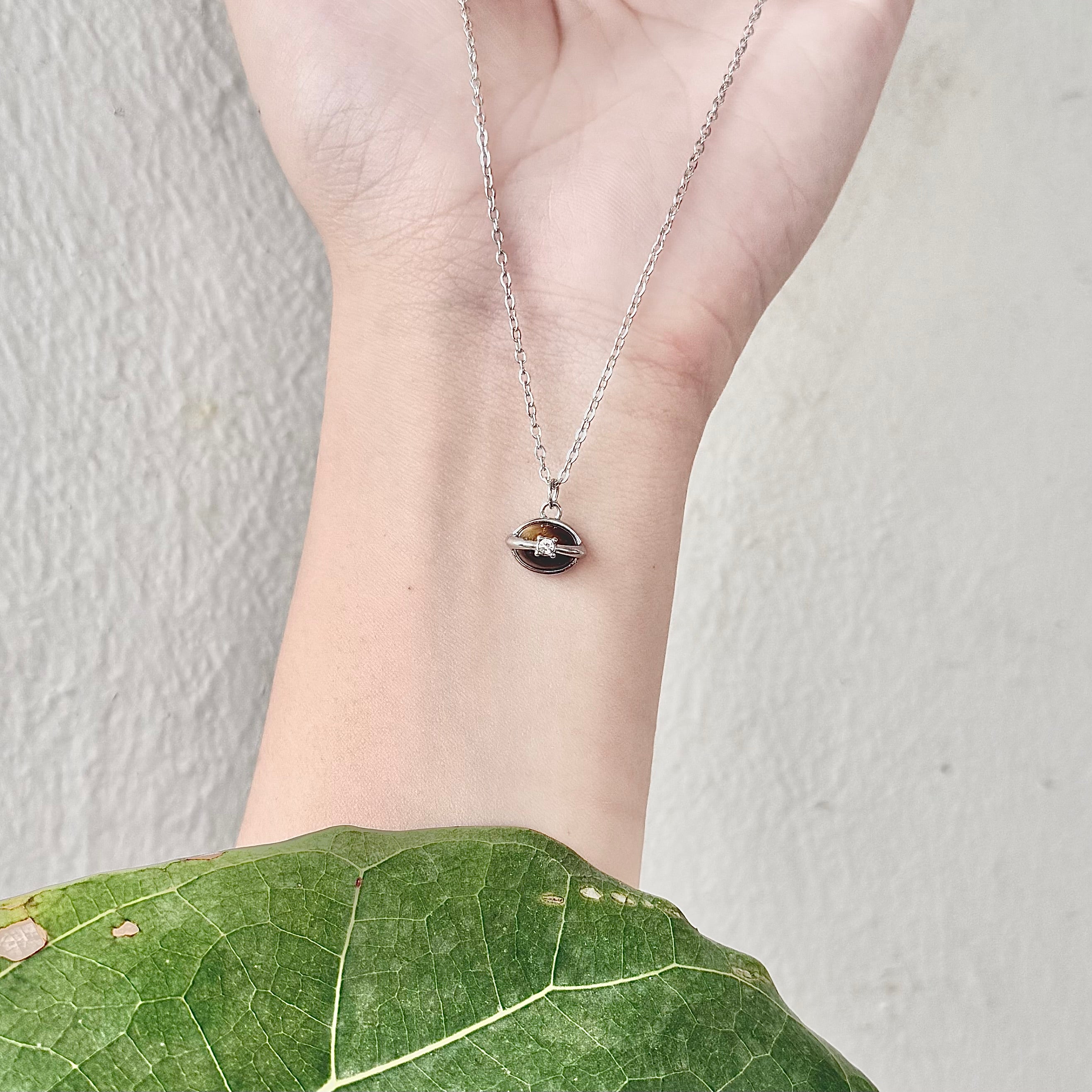 Solara Orb Tiger Eye Necklace