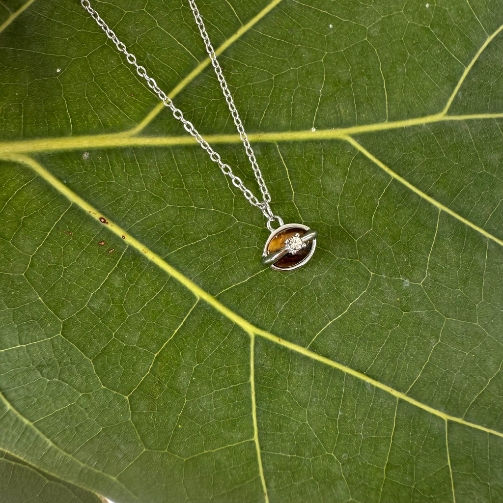 Solara Orb Tiger Eye Necklace