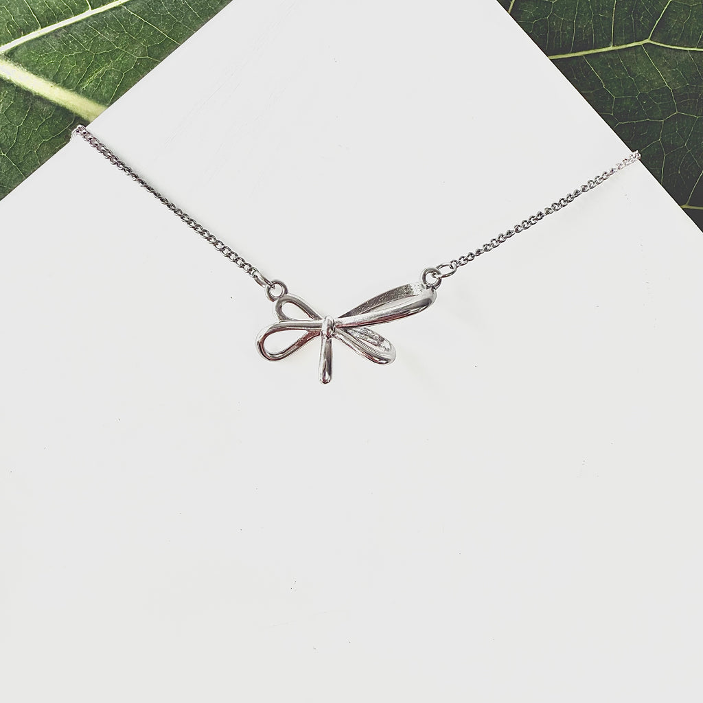 Coquette Charm Ribbon Necklace