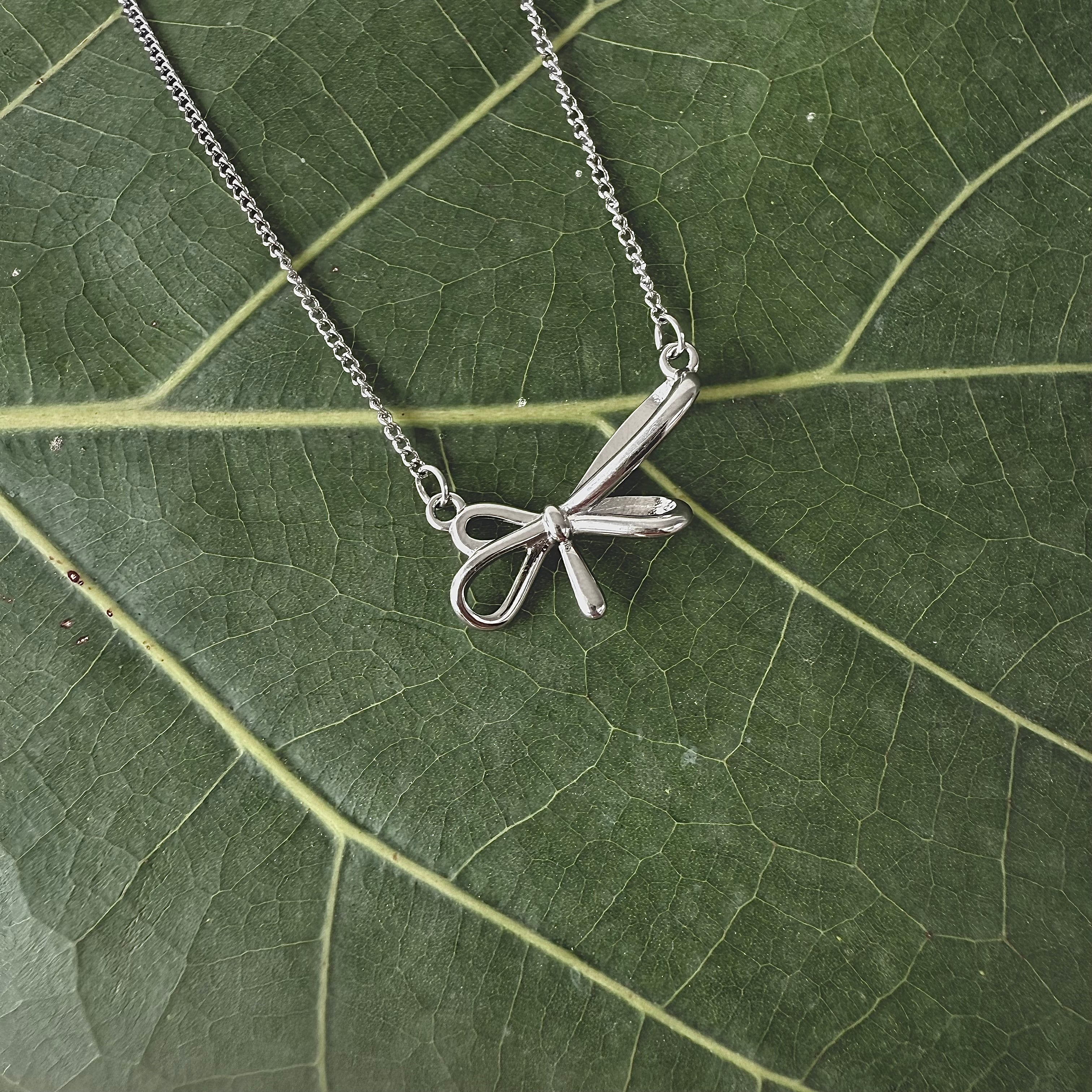 Coquette Charm Ribbon Necklace