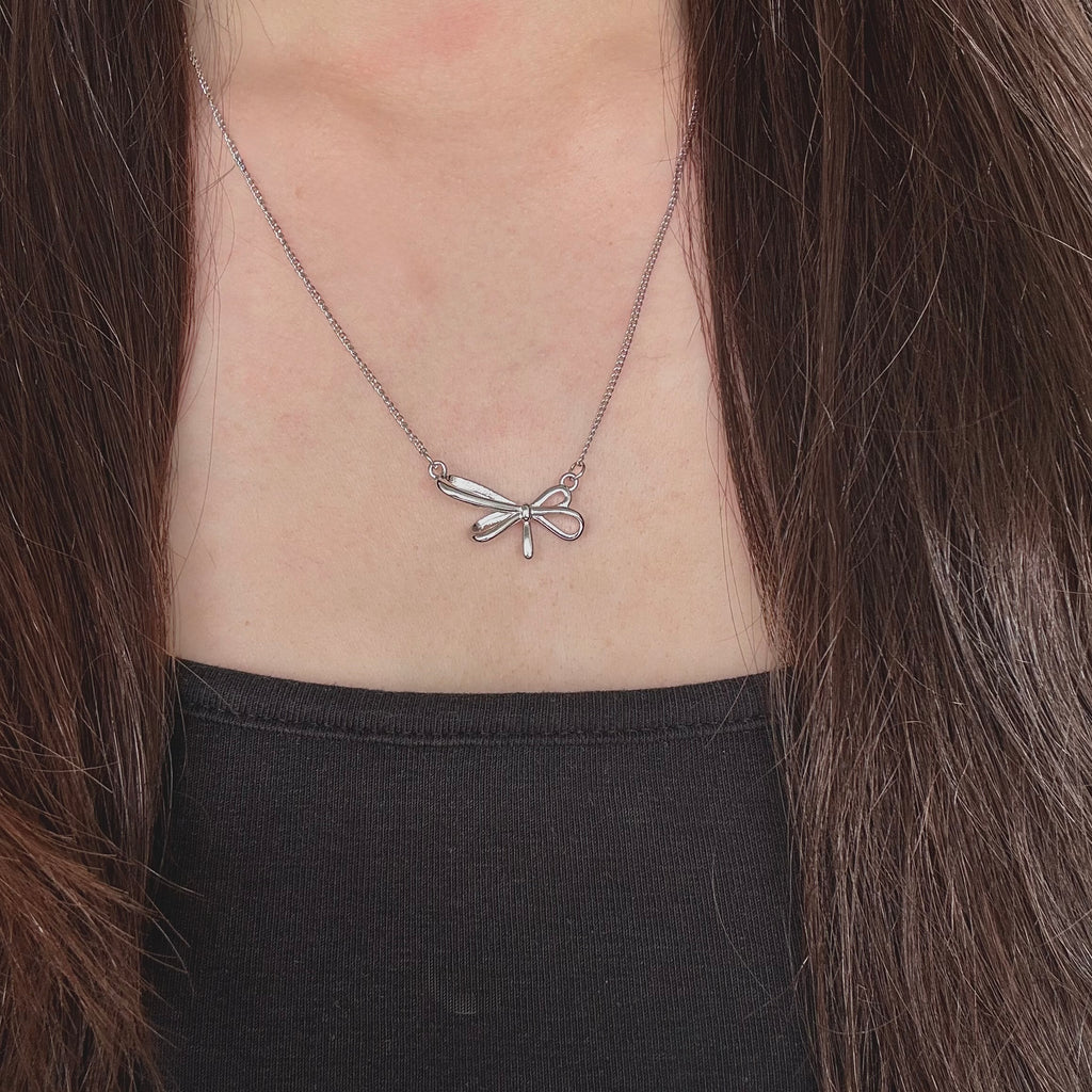 Coquette Charm Ribbon Necklace