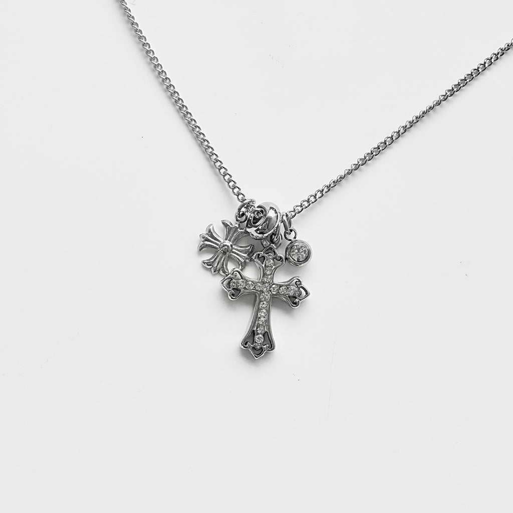 Obsidian Cross Necklace