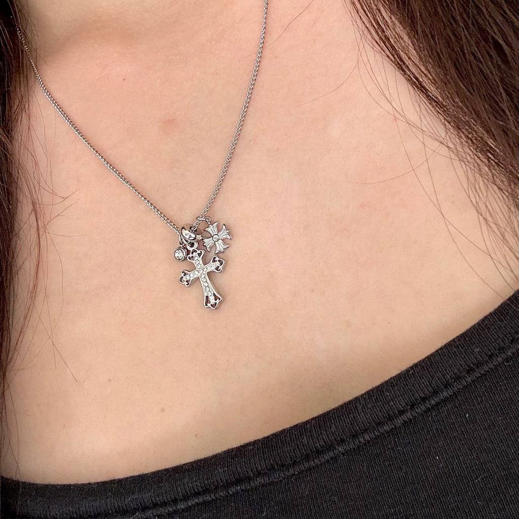 Obsidian Cross Necklace