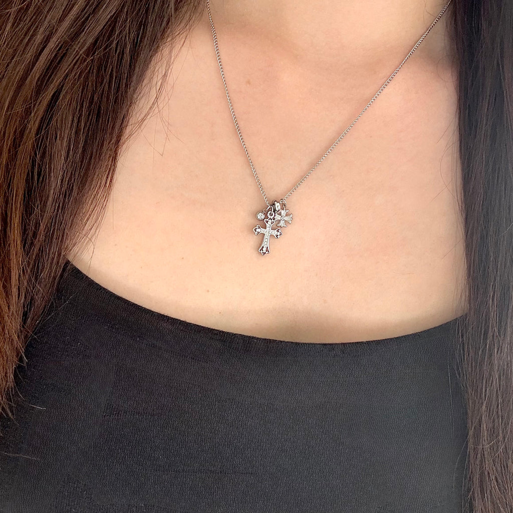 Obsidian Cross Necklace