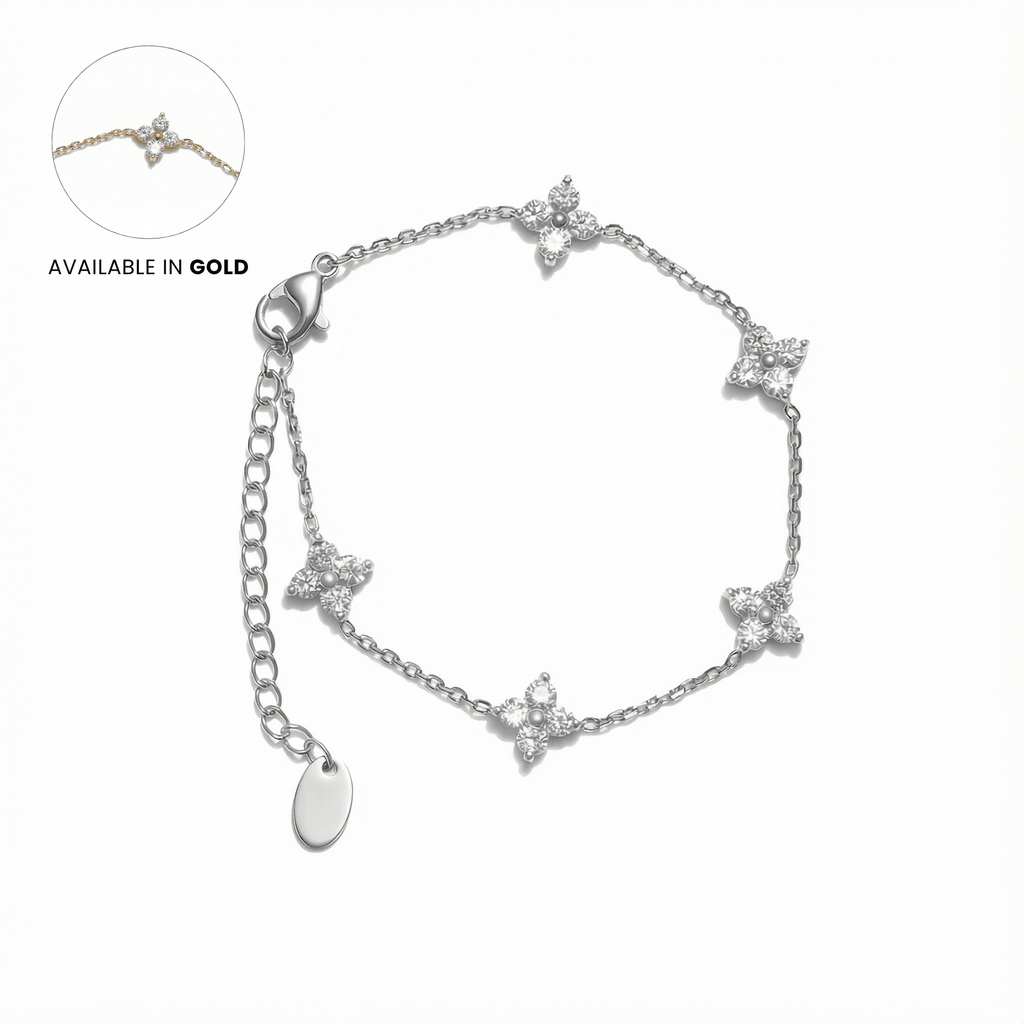 Petite Clover Sparkle Bracelet