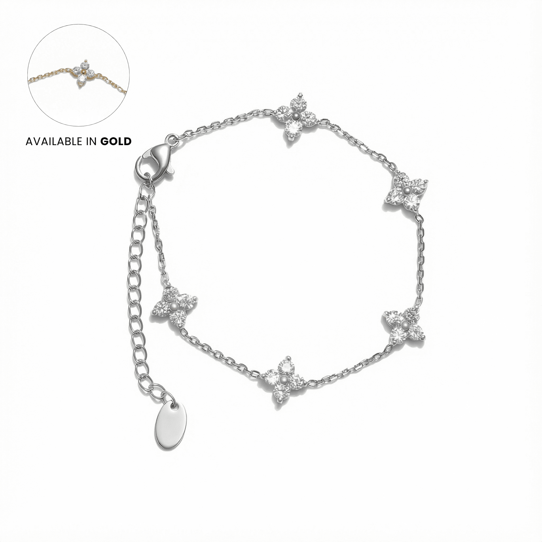 Petite Clover Sparkle Bracelet
